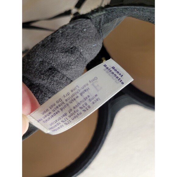 Cacique Women’s SZ 38DDD Boost Balconette Bra Nude Strappy Fishnet Lace - Picture 9 of 10